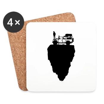 Aventure 1 - Dessous de verre (lot de 4) - blanc - Devant