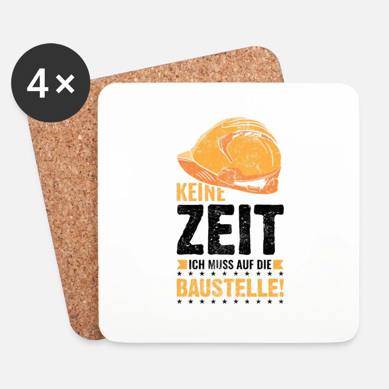 Bauleiter Bau Baustelle - Untersetzer (4er-Set) - Weiß