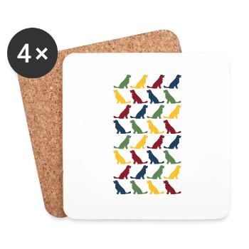 LABRADOR RETRIEVER - Coasters (set of 4) - white - Front