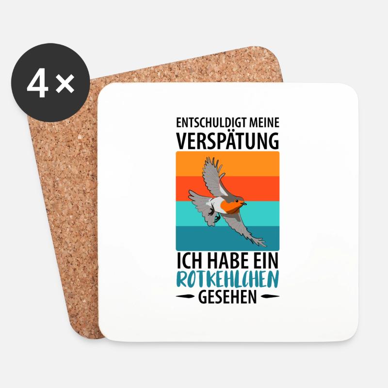 Vogelbeobachtung Vögel Beobachten Birding Vogel - Untersetzer (4er-Set) - Weiß