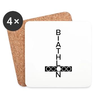 Biathlon Ski - Coasters (set of 4) - white - Front