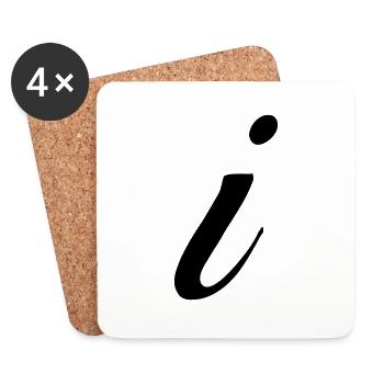 i - Dessous de verre (lot de 4) - blanc - Devant