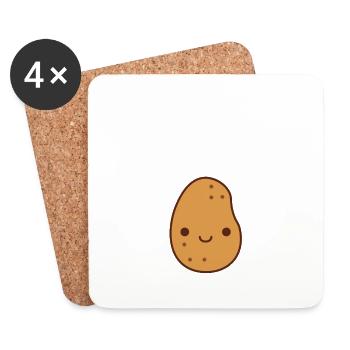 I Don't Know I'm Just a Potato - Coasters (set of 4) - white - Front