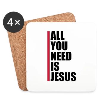 Strip Need Jesus - Coasters (set of 4) - white - Front