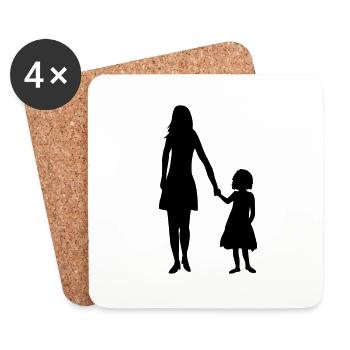 Girl Family Mama - Coasters (set of 4) - white - Front