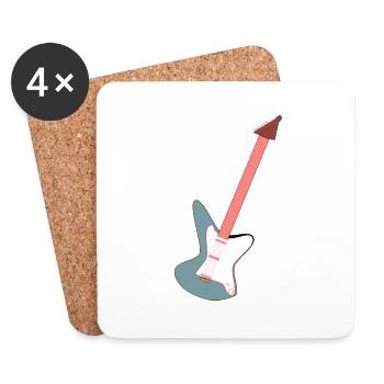 Electric guitar - Coasters (set of 4) - white - Front