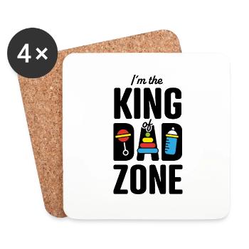 Soyez le roi de DAD Zone ! - Dessous de verre (lot de 4) - blanc - Devant