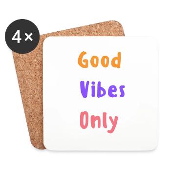 Good Vibes Only | Feel Good - Coasters (set of 4) - white - Front
