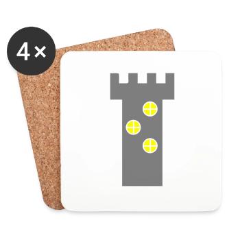 Castle Tower - Coasters (set of 4) - white - Front
