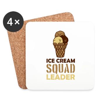 Anführer Ice Cream Squad - Untersetzer (4er-Set) - Weiß - Vorne