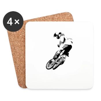 bmx racing - Dessous de verre (lot de 4) - blanc - Devant