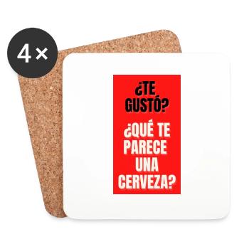 TE GUSTO?,TE PARECE UNA CERVEZA? - Dessous de verre (lot de 4) - blanc - Devant