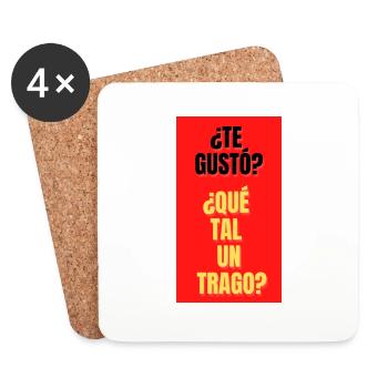 TE GUSTO?,QUE TAL UN TRAGO? - Dessous de verre (lot de 4) - blanc - Devant