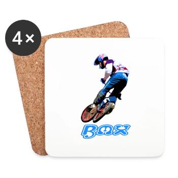 bmx racing - Coasters (set of 4) - white - Front