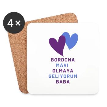 Baba Oluyorsun - Untersetzer (4er-Set) - Weiß - Vorne