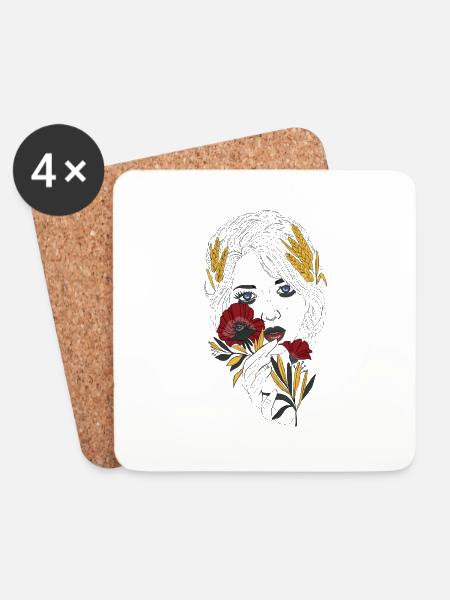 Mother Nature - Coasters (set of 4) - white