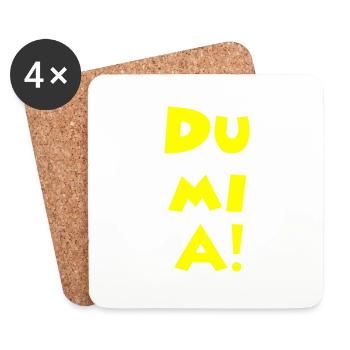 dumia minnie gelb rand weiß - Untersetzer (4er-Set) - Weiß - Vorne