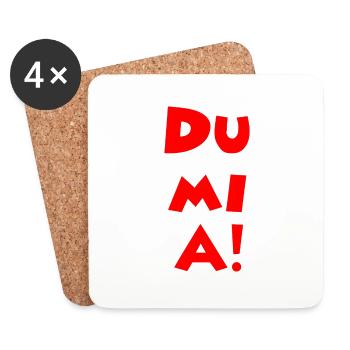 dumia minnie rot rand weiß - Untersetzer (4er-Set) - Weiß - Vorne