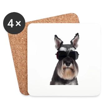 Miniature Schnauzer - Coasters (set of 4) - white - Front