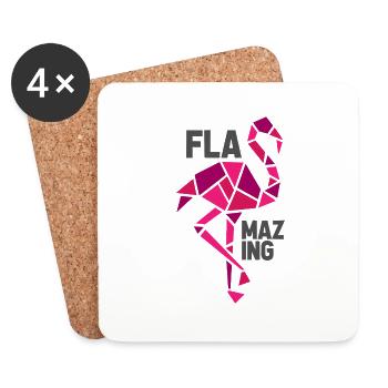 flamazing flamingo - Untersetzer (4er-Set) - Weiß - Vorne