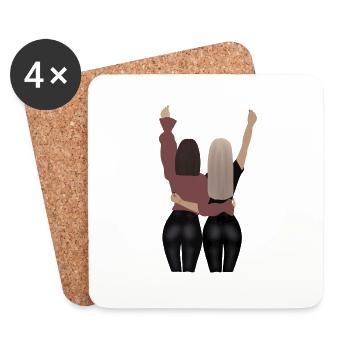 Meilleurs ami - Dessous de verre (lot de 4) - blanc - Devant