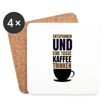 kaffee trinken 2 - Untersetzer (4er-Set) - Weiß - Vorne