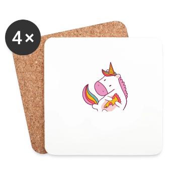 I Work Hard So That My Unicorn Can Have - Coasters (set of 4) - white - Front