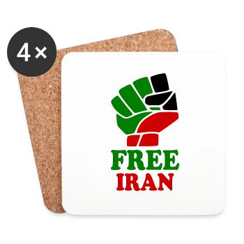 Free iran - Untersetzer (4er-Set) - Weiß - Vorne