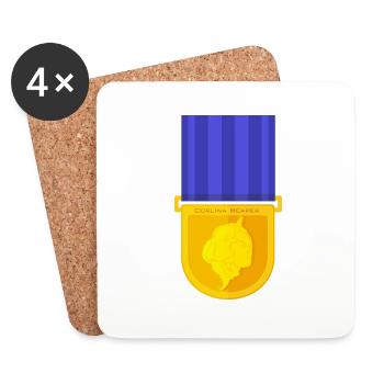 Carolina Reaper Medal - Coasters (set of 4) - white - Front