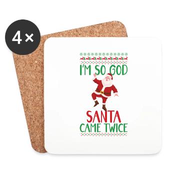 Funny Christmas design - Coasters (set of 4) - white - Front