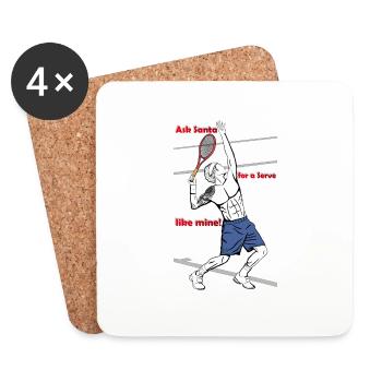 Tenns Serve Powerd by SJ Sports - Coasters (set of 4) - white - Front