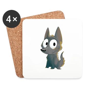 Kelpie Rehkitz - Untersetzer (4er-Set) - Weiß - Vorne