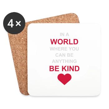 you can be kind - Coasters (set of 4) - white - Front