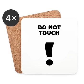 do not touch anfassen verboten - Untersetzer (4er-Set) - Weiß - Vorne