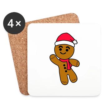 Gingerbread man - Coasters (set of 4) - white - Front