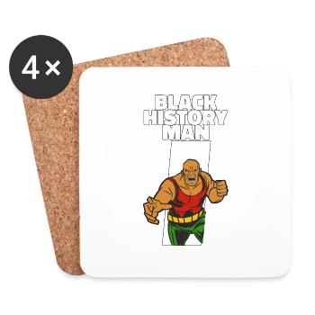Black history month Held Geschenk - Untersetzer (4er-Set) - Weiß - Vorne