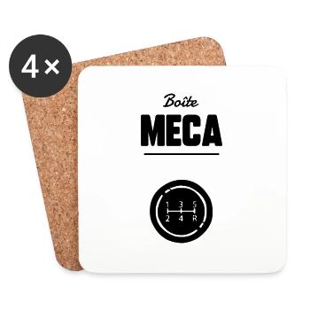 Boîte meca - Dessous de verre (lot de 4) - blanc - Devant