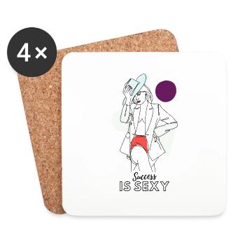 Bold Woman - Coasters (set of 4) - white - Front