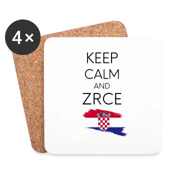 keep calm Zrce - Coasters (set of 4) - white - Front