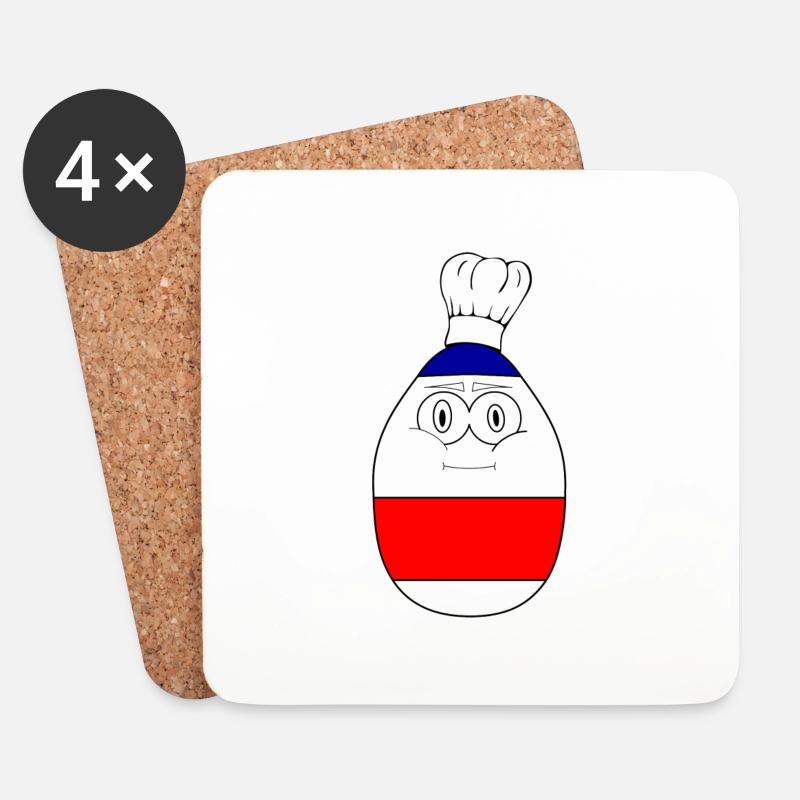 DARUMA Koch - Untersetzer (4er-Set) - Weiß