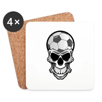 Fußball - Untersetzer (4er-Set) - Weiß - Vorne