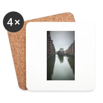 Hamburg Speicherstadt - Untersetzer (4er-Set) - Weiß - Vorne