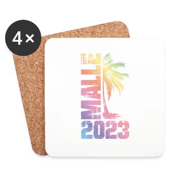 Malle 2023 - Dessous de verre (lot de 4) - blanc - Devant