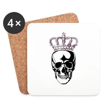 skull king - Untersetzer (4er-Set) - Weiß - Vorne