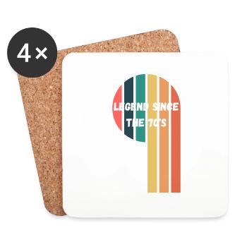 Vintage 70's - Coasters (set of 4) - white - Front
