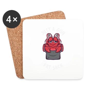Just A Guy With A Fat Sack Funny Cajun Crawfish - Coasters (set of 4) - white - Front