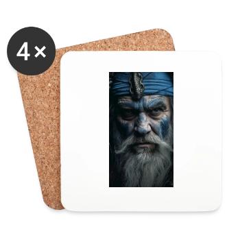 Viking - Dessous de verre (lot de 4) - blanc - Devant