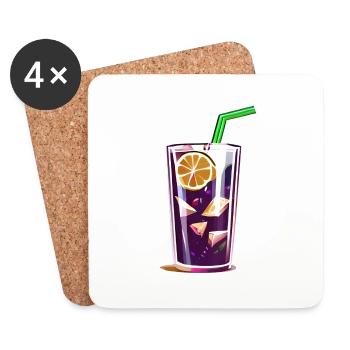 Beverage, Beverages, Counter, Gastronomy - Coasters (set of 4) - white - Front