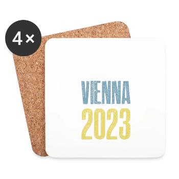 Vienna 2023 Wien Krone - Untersetzer (4er-Set) - Weiß - Vorne