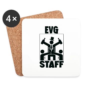 Junggesellenabschied Mitarbeiter - Junggesellenabschied verheiratet - Untersetzer (4er-Set) - Weiß - Vorne
